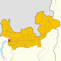 Map of Dubino (Province of Sondrio, region Lombardy, Italy 2024)